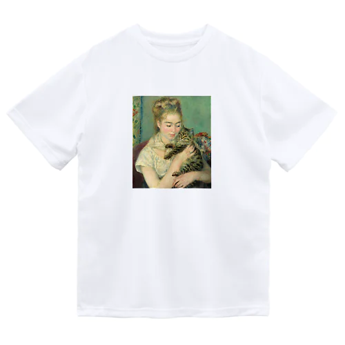 ルノワール「猫を抱く女性」　ピエール＝オーギュスト・ルノワールの絵画【名画】 ドライTシャツ