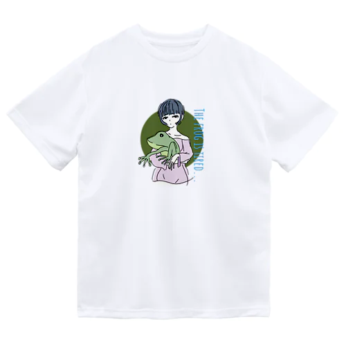 カエル好きな女の子 ドライTシャツ