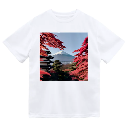 紅葉富士山 Dry T-Shirt