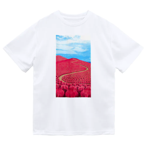コキアの丘 Dry T-Shirt