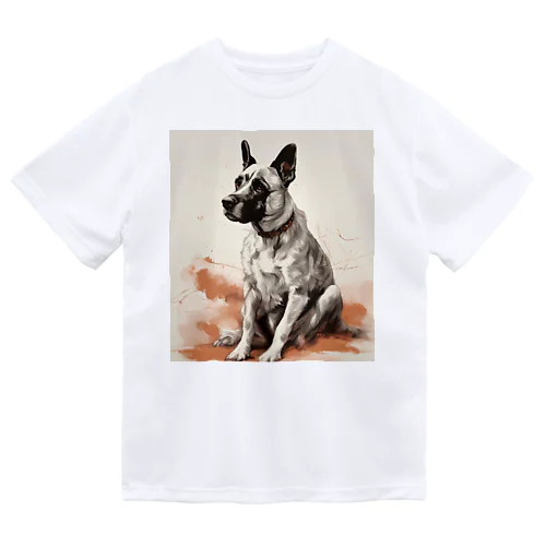 男前の犬 ドライTシャツ