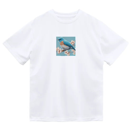 beautiful blue bird ドライTシャツ