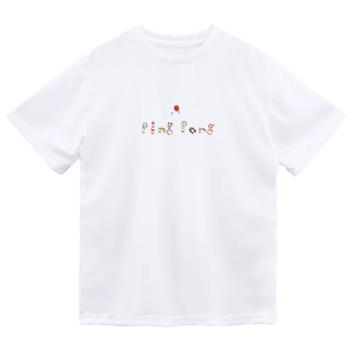 卓球少年TAKAくんのPingPongロゴグッズ Dry T-Shirt