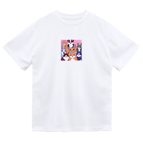 たくさんのちょーかわいい動物たちイラストグッズ Dry T-Shirt