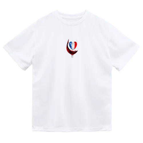 国旗とグラス：フランス（衣類） Dry T-Shirt