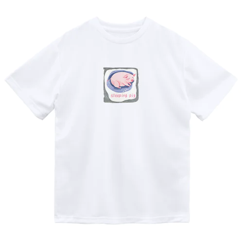 寝てるぶたちゃんグッズ Dry T-Shirt