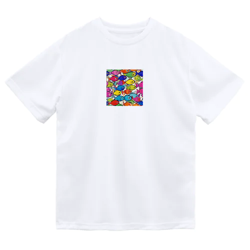 colorful "sakana" Dry T-Shirt
