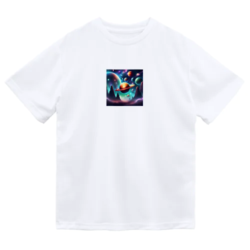 宇宙に浮かぶ惑星 Dry T-Shirt