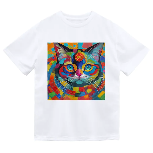 カラフルキャット ドライTシャツ