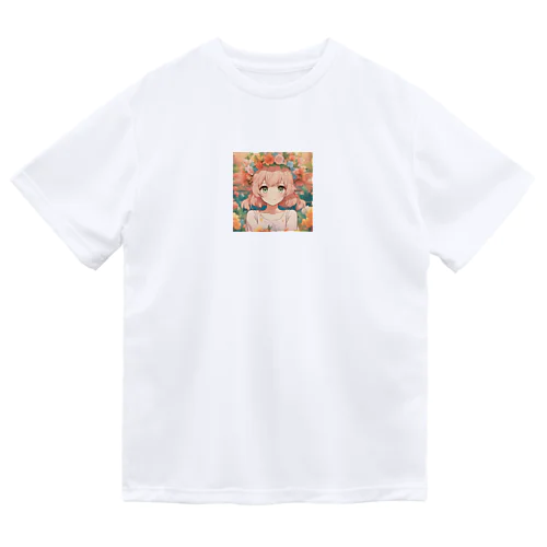  花咲く彼方の美少女のアートコレクションBeauty Amidst Blossoms - Girl's Art Collection ドライTシャツ