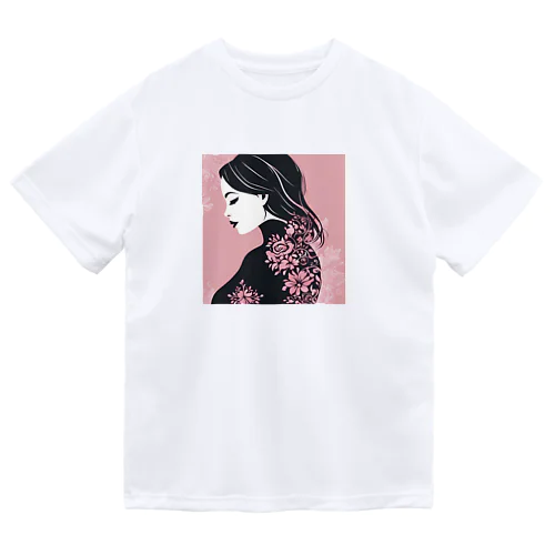 キレイな女性のシルエット Dry T-Shirt