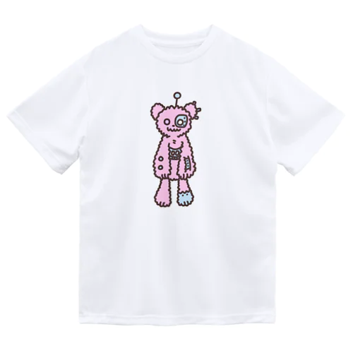 メカくま02 ピンク 水色 ドライTシャツ