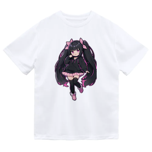 かわいい黒髪ツインテール美少女 Dry T-Shirt