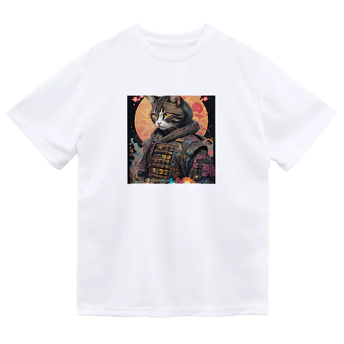 「猫神極の煌めき：最強の猫武神の輝き」 ドライTシャツ