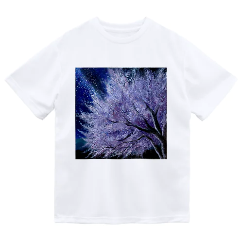 夜桜 ドライTシャツ