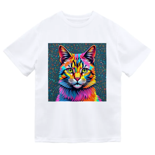 カラフルキャット4 ドライTシャツ