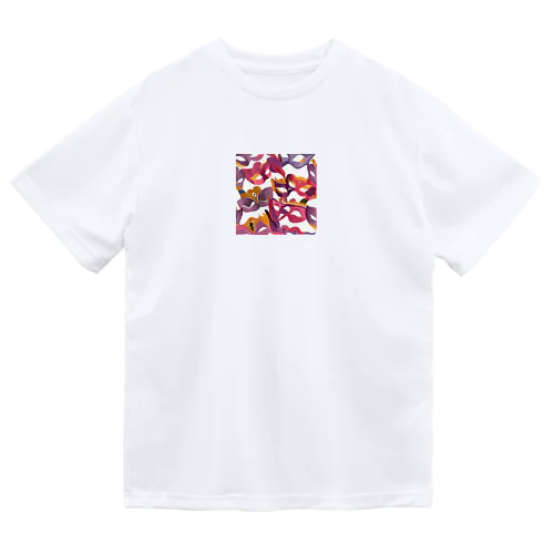 色とりどりの仮面のモダンな水彩画 ドライTシャツ