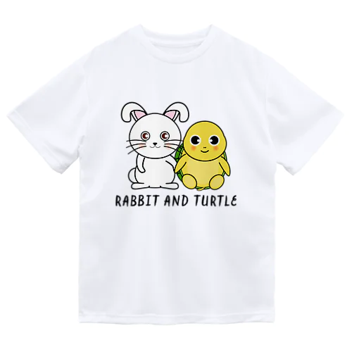 かわいいうさぎと亀 Dry T-Shirt