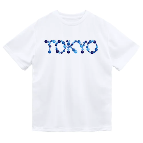 バルーン文字「TOKYO」（青色系） ドライTシャツ