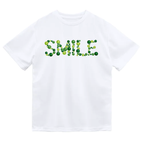 バルーン文字「SMILE」（緑色系） ドライTシャツ