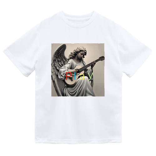 Angel playing guitar ドライTシャツ