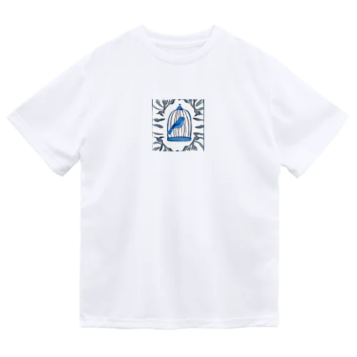 かごの中の青い鳥 ドライTシャツ