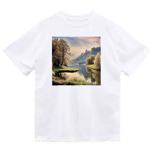 静かな川辺の風景 Dry T-Shirt