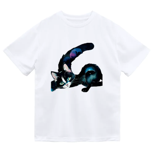 黒猫と魔法の尻尾 Dry T-Shirt