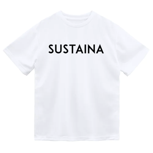 SUSTAINA（文字のみ）黒字 ドライTシャツ