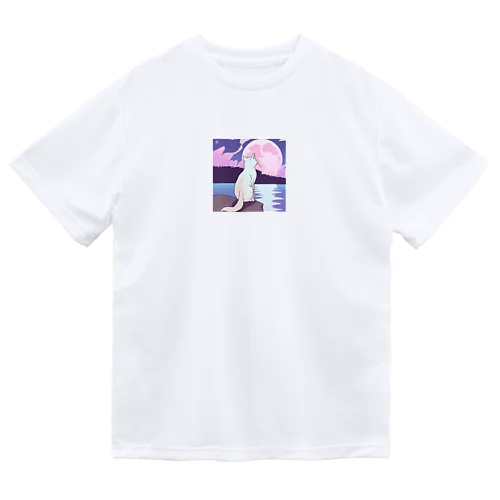 白猫さんと湖 Dry T-Shirt