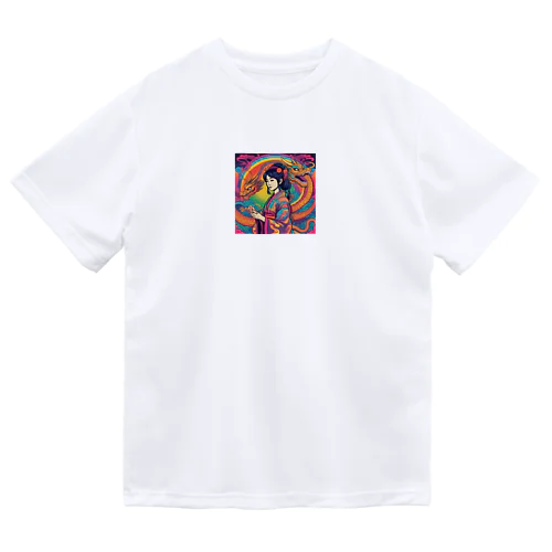 百万屋の双竜と巫女グッツ Dry T-Shirt