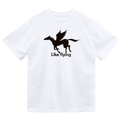 飛ぶように走る(黒) Dry T-Shirt