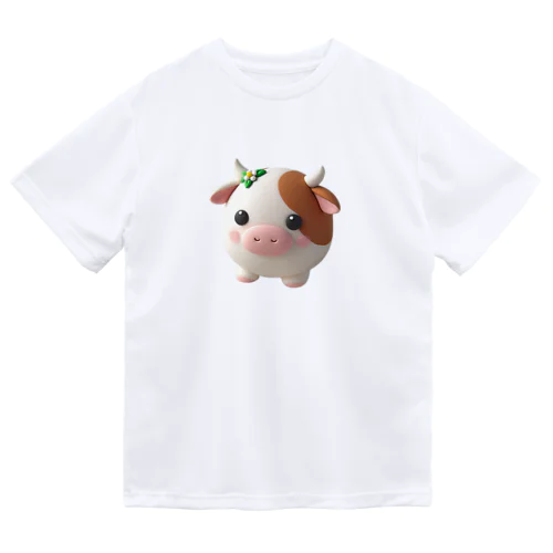 可愛い💕まんまる◯シリーズ✨　牛🐮 ドライTシャツ