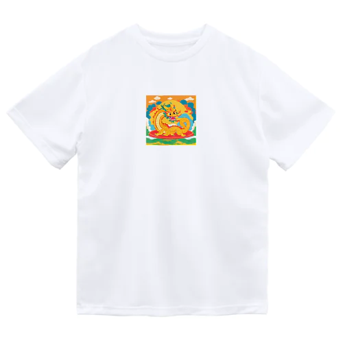 百万屋の金の龍グッツ ドライTシャツ