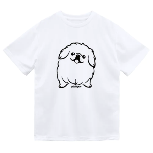 モノクロペキニーズちゃん Dry T-Shirt