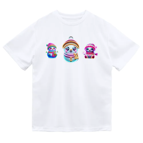 雪だるま3兄弟 ドライTシャツ