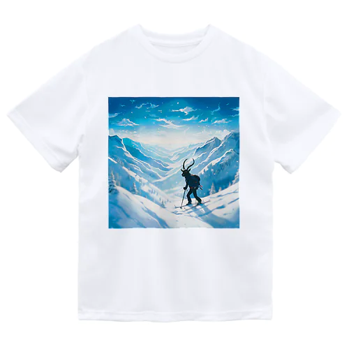 うらないしクロヤギと冬の山 Dry T-Shirt