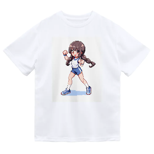 ドット絵体操服の女の子 ドライTシャツ