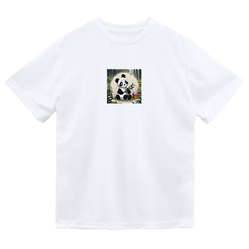 パンダエコワリアン: リサイクルやエコ活動を促進する可愛いパンダ  ドライTシャツ