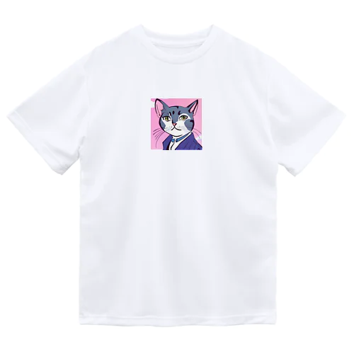 精一杯のイケメン猫 ドライTシャツ