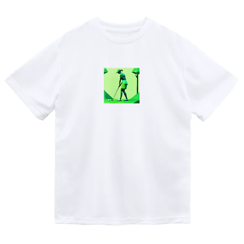 ゴルフしている美人 Dry T-Shirt