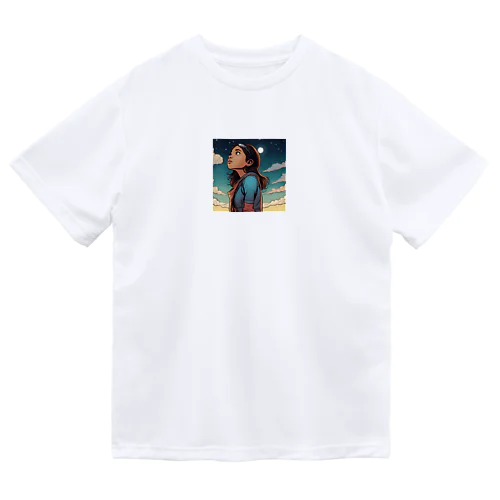 The girl who looks at the sky Dry T-Shirt