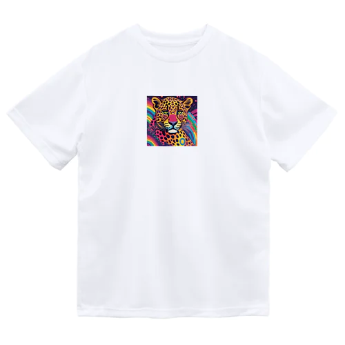 psychedelicなヒョウ ドライTシャツ