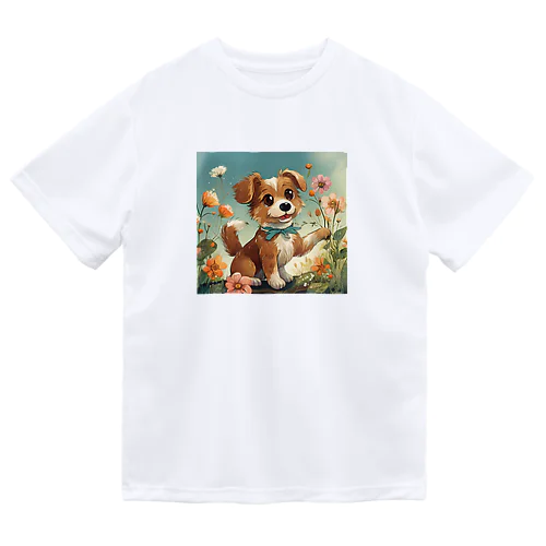 犬キラキラ ドライTシャツ