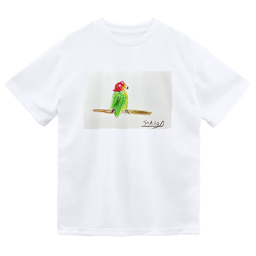 カラフル　オウム ドライTシャツ