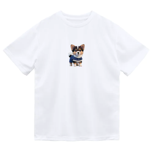 可愛い３D犬 Dry T-Shirt