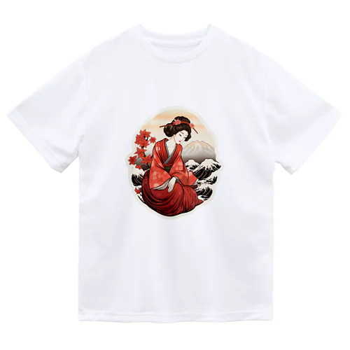 浮世絵 美人画 Ukiyoe beauty painting [UB-MJ52-SR002-0003] ドライTシャツ