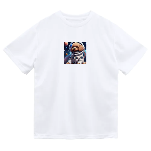 宇宙に挑戦するトイプードル ドライTシャツ