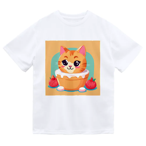 スイーツ大好きな子猫ちゃん ドライTシャツ