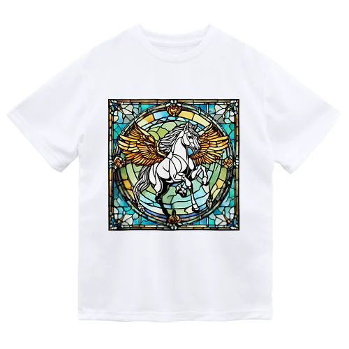 ステンドグラスのペガサス Dry T-Shirt